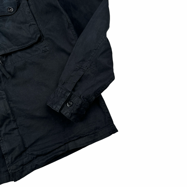Stone Island 2015 Black Thick Cotton Multi Pocket Jacket - Large