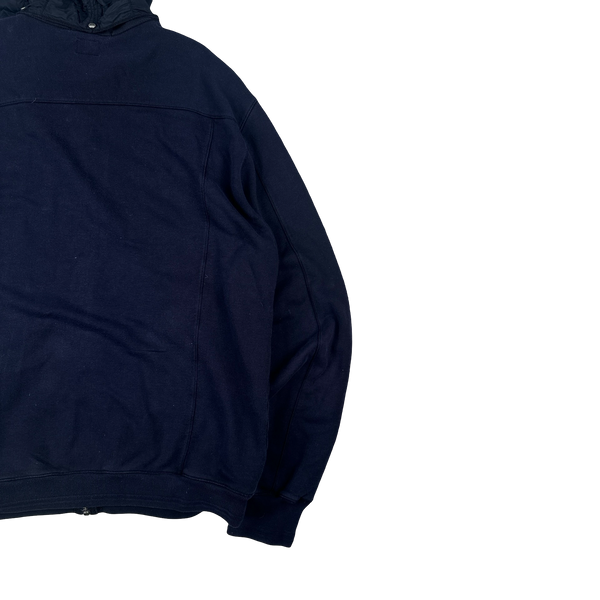 CP Company Vintage Navy Nylon Hood Goggle Hoodie - XXL