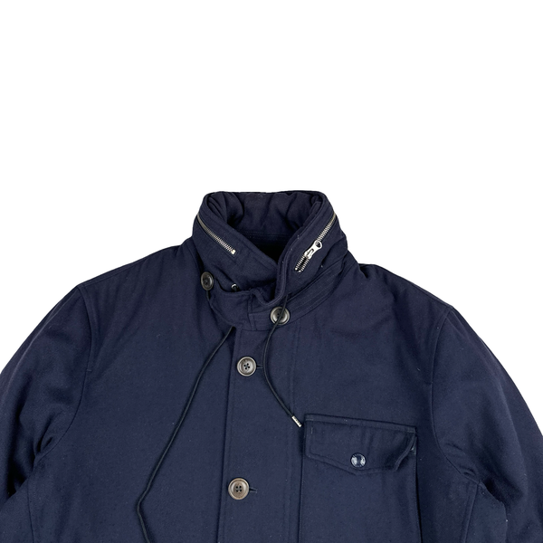 Cp Company B Drill Navy Front Pockets Buttoned Lined Jacket - XXL