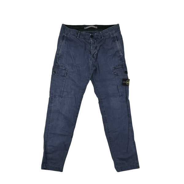 Stone Island 2017 Navy Cotton Twill Cargos - 32"