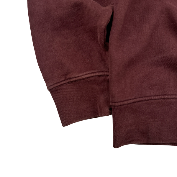 Stone Island 2019 Maroon Red Cotton Crewneck - Small