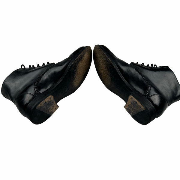 CP Company Black Smart Laced Leather Shoes - UK 7