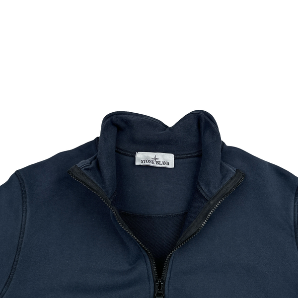 Stone Island 2024 Navy Quarter Zip Jumper - Small
