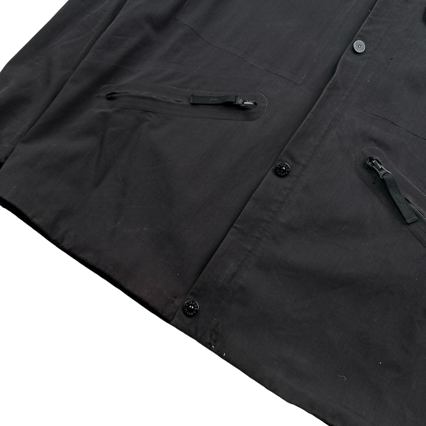 Stone Island 2016 Black Ghost Piece Water Repellent Wool Jacket - XL