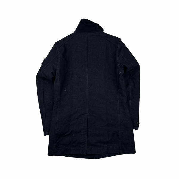 Stone Island 2014 Saia Doppia Faccia Wool Long Winter Jacket - Medium
