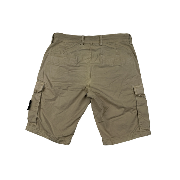 Stone Island 2015 Beige Cotton Cargo Shorts - Small