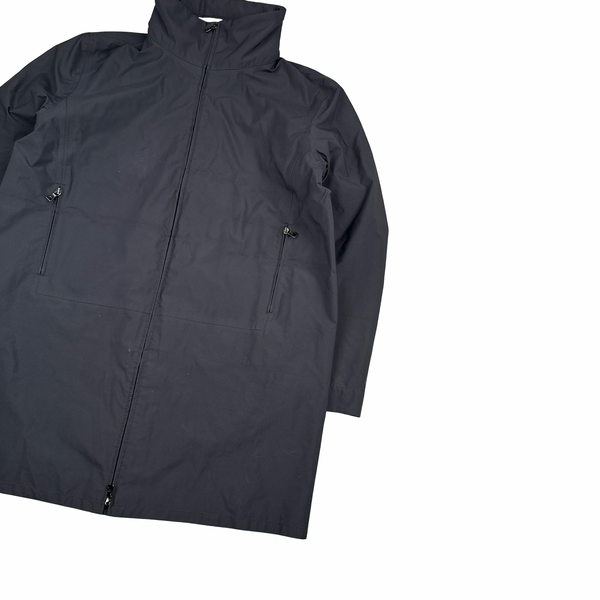 Prada Grey Nylon Red Tab Long Goretex Jacket - XXL