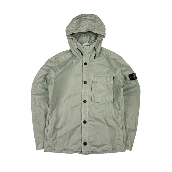 Stone Island 2018 Grey Hooded Overshirt - Large