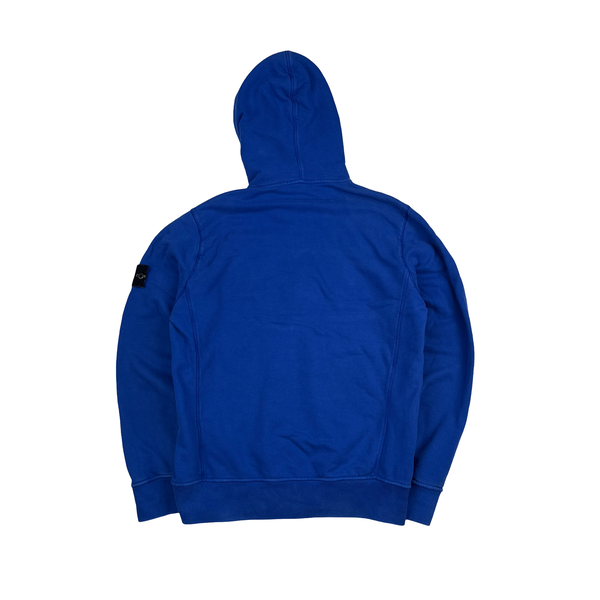 Stone Island Electric Blue 2017 Zipped Hoodie - Large