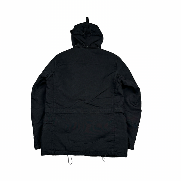 CP Company Goggle Black Quilted Lined Multi Pocket Jacket - Small