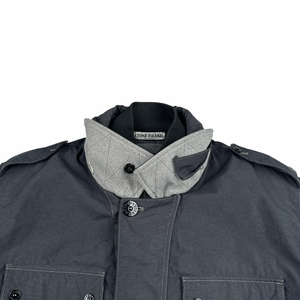Stone Island Navy Reps Nylon R Military Jacket - 3XL