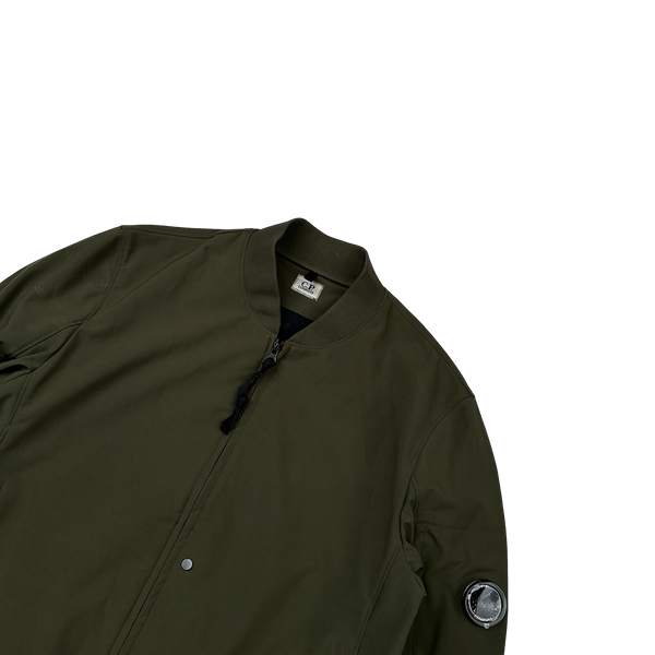 CP Company Khaki Soft Shell Bomber Jacket - Large