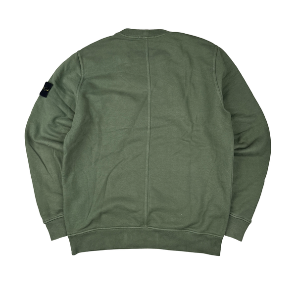 Stone Island 2021 Green Chest Pocket Jumper - Medium