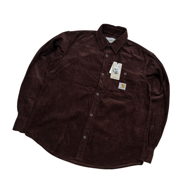 Carhartt WIP Burgundy Corduroy Buttoned Overshirt - Small, Medium, Large
