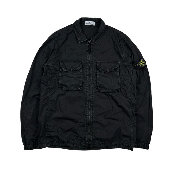 Stone Island 2021 Black Cotton Overshirt - XXL