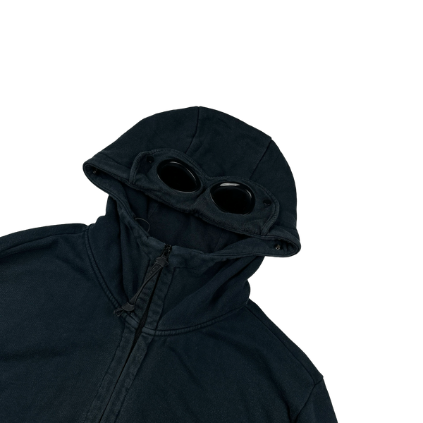 CP Company Navy Cotton Goggle Hoodie - XXL