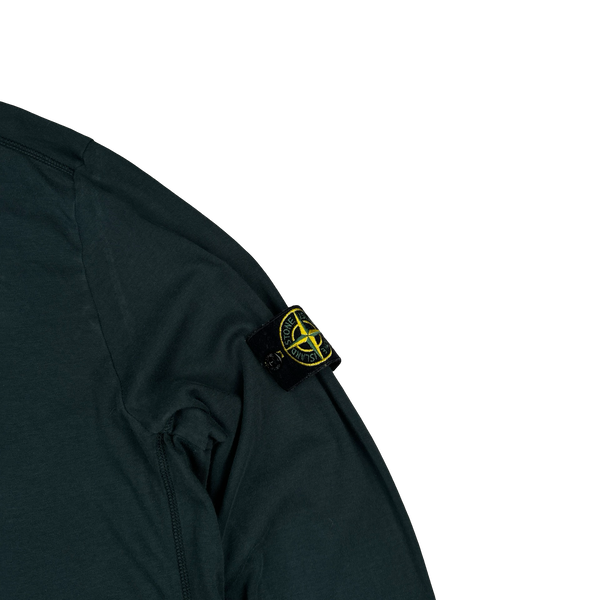 Stone Island 2020 Green Cotton Long Sleeve Polo Shirt - XXL