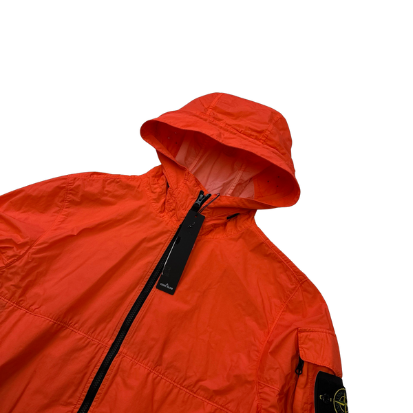 Stone Island Red Naslan Light Watro TC Hooded Jacket - Medium