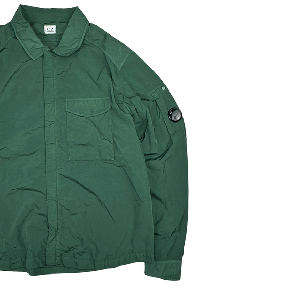 CP Company Chrome R Pine Green Zipped Overshirt - XXL