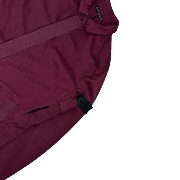 Stone Island 2012 Burgundy Cotton Resin Coated Shadow Project Trench - XXL