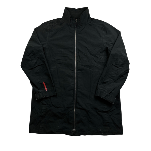 Prada Black Nylon Goretex  Shell Long Jacket - 3XL