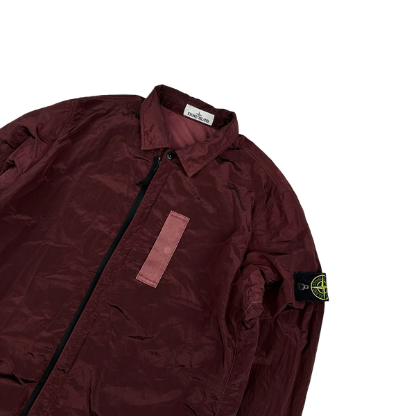 Stone Island 2017 Maroon Nylon Metal Shimmer Overshirt - XL