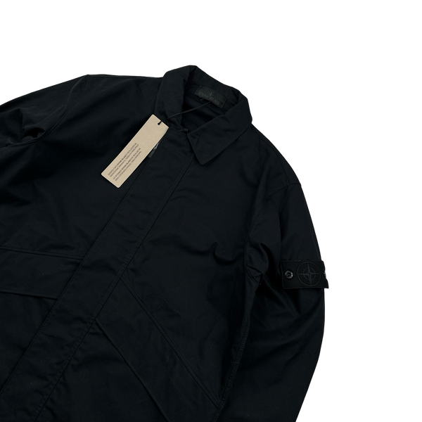 Stone Island 2024 New Season Black Ghost Piece Overshirt - Large