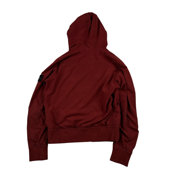 Stone Island 2012 Red Fleece Lined Soft Shell R Jacket - Medium