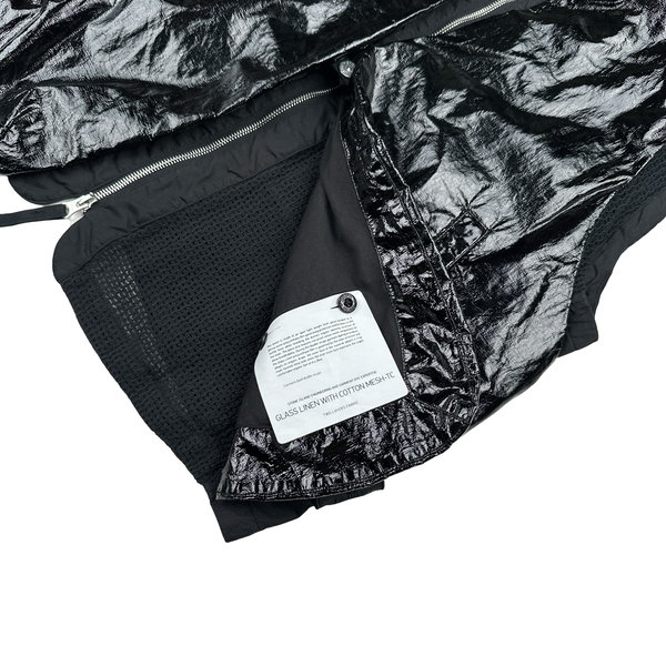 Stone Island 2022 Black Shadow Project Glass Linen Utility Vest - Large