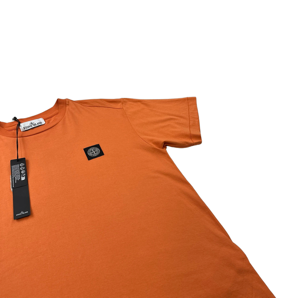 Stone Island 2023 Orange Cotton T Shirt - Medium