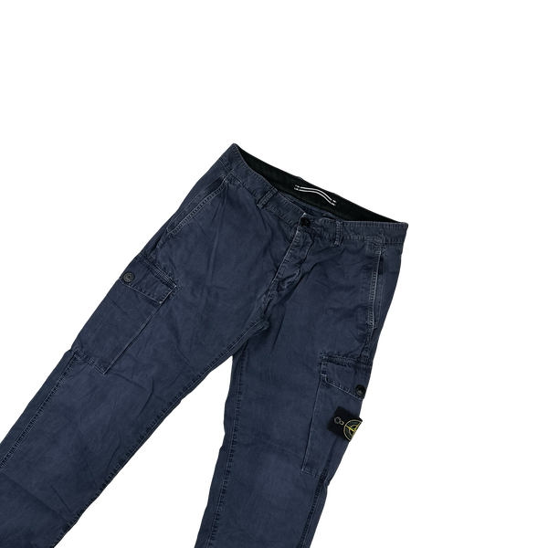 Stone Island 2017 Navy Cotton Twill Cargos - 32"