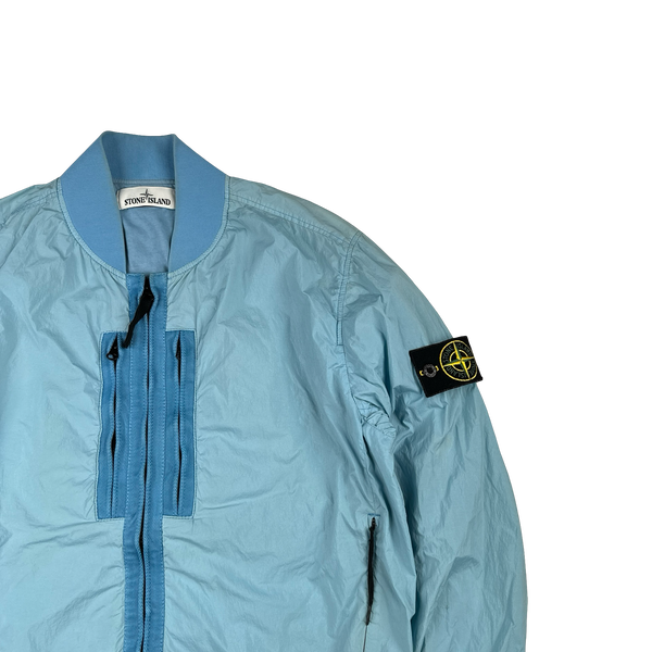 Stone Island 2017 Blue Garment Dyed Crinkle Reps Jacket - Medium