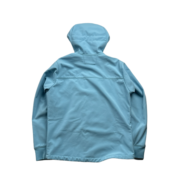 CP Company Baby Blue Soft Shell R Goggle Jacket - Large
