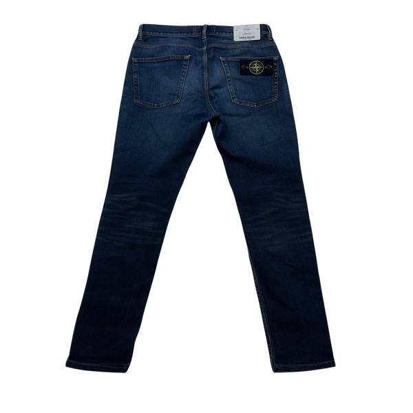 Stone Island Blue Wash Skinny Fit Jeans - 31"