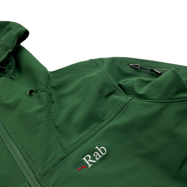 RAB Green Zipped Waterproof Soft Shell Jacket - Large