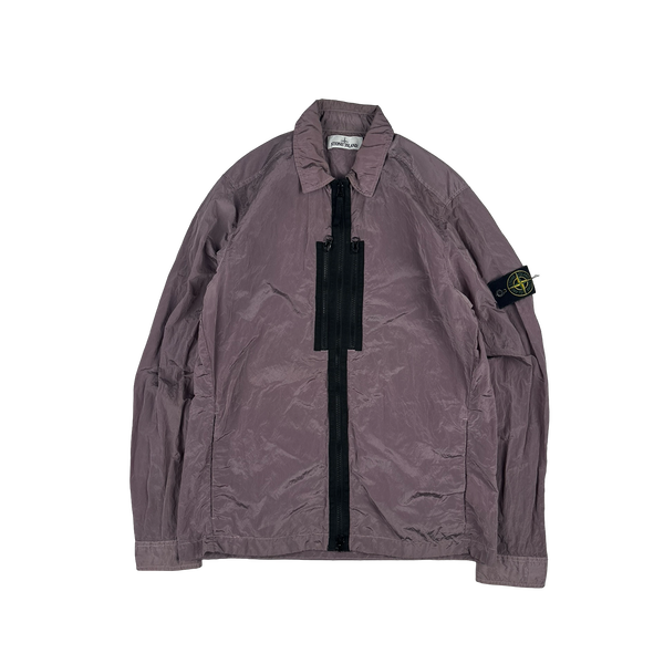 Stone Island 2017 Lavender Purple Nylon Metal Zipped Overshirt - Medium