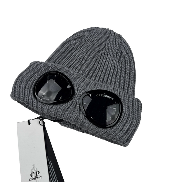 CP Company Grey Thick Wool Goggle Beanie