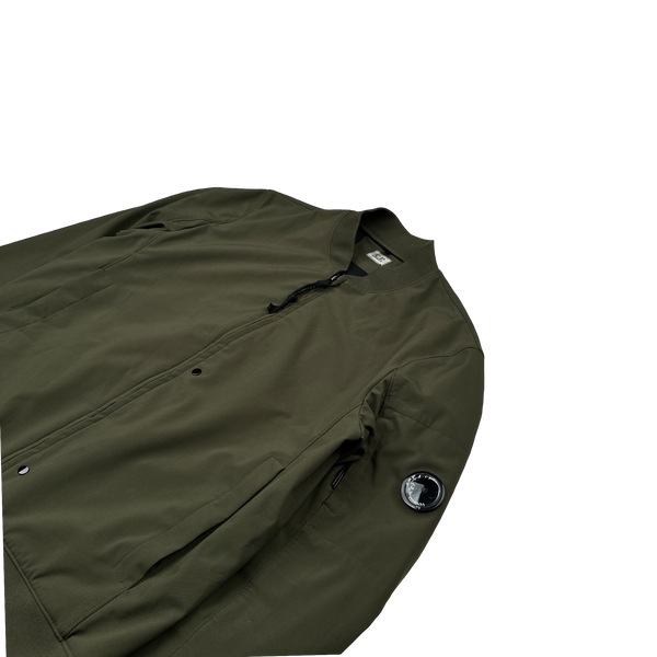CP Company Khaki Soft Shell Bomber Jacket - Large