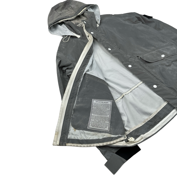 Stone Island 2011 Rare Archive Silver Reflective Jacket - Large