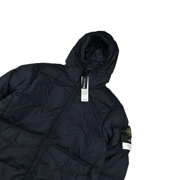 Stone Island 2024 Navy Crinkle R-NY Down Puffer Jacket - XL