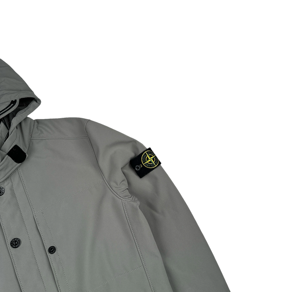 Stone Island 2012 Grey Fleece Lined Soft Shell Jacket - Large