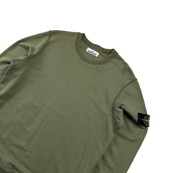 Stone Island 2020 Olive Green Crewneck Sweatshirt - Large