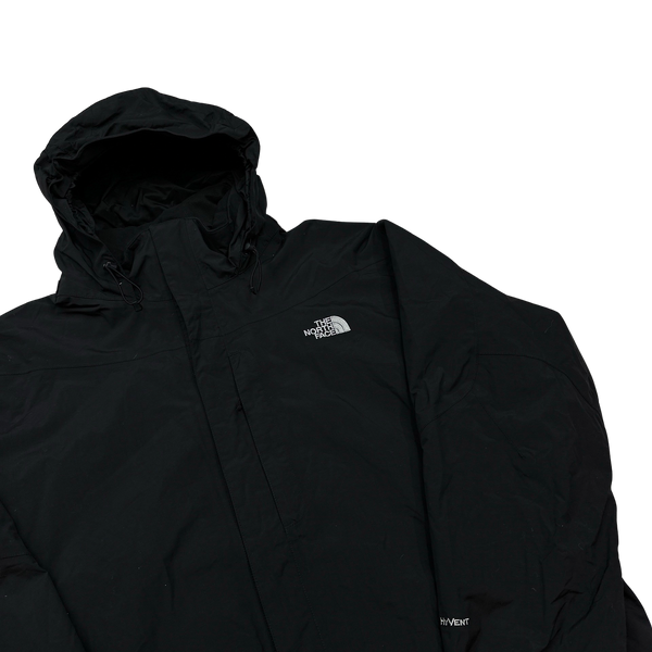 North Face Black HyVent Rain Jacket - XL