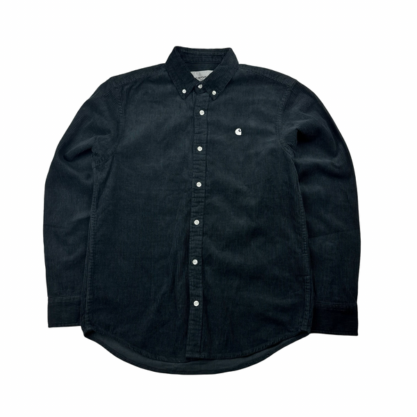 Carhartt WIP Black Corduroy Buttoned Overshirt - Small