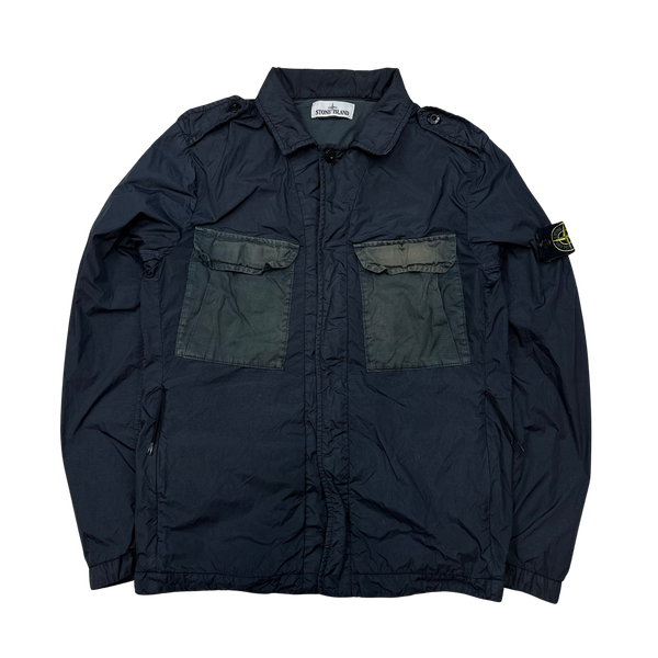 Stone Island Navy Garment Dyed Crinkle NY Jacket - Small