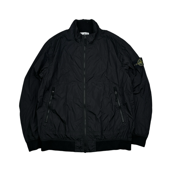 Stone Island 2023 Black Garment Dyed Crinkle Reps Jacket - XXL