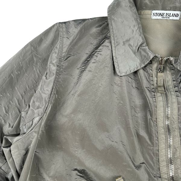 Stone Island 2008 Archive Grey Nylon Metal Bomber Jacket - L
