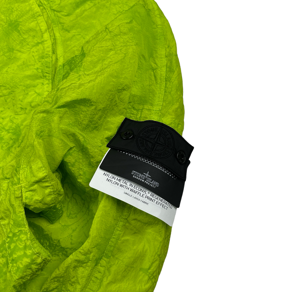 Stone Island Shadow Project 2022 Green Waffle Print Econyl Nylon Metal Jacket - XXL