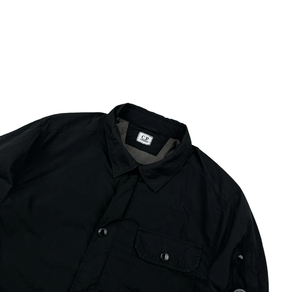 CP Company Black Lens Viewer Chrome Buttoned Overshirt - Medium
