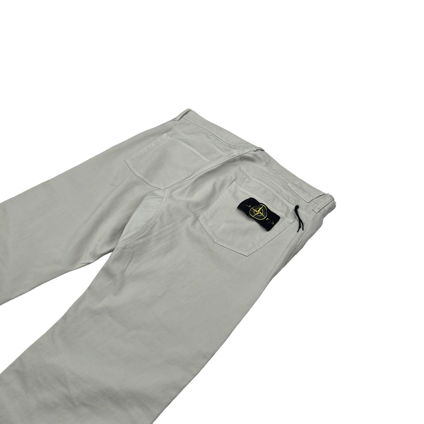 Stone Island 2014 White Slim Fit Cycling Chino Trousers - 38"
